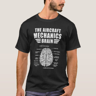 T-shirt Mécanicien d'aéronef Cerveau Technicien d'aéronef