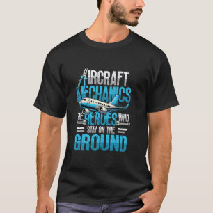 T-shirt Mécanicien d'aéronef Ingénieur d'avion Aviation Aé