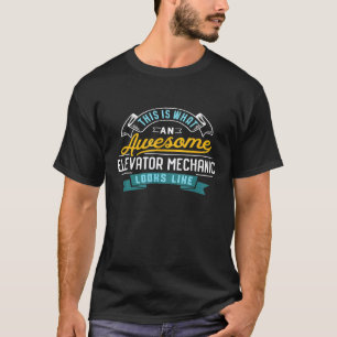 T-shirt Mécanicien d'ascenseur Emploi génial Occupation