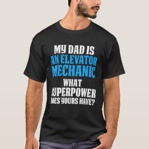 T-shirt Mécanicien d'ascenseur Maintenance Papa Technicien