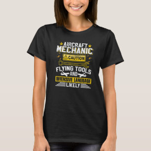T-shirt Mécanicien d'avion d'aviation d'aéronef