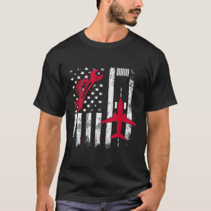 T-shirt Mécanicien d'avion US Drapeau Technicien en aérona