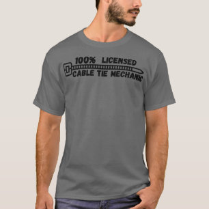 T-shirt mécanicien de cravate par câble titulaire d'une li
