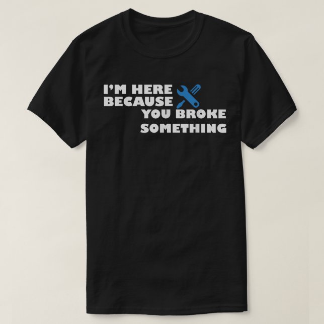 T-shirt Mécanicien Électricien Plumber Papa Père Papa Papa (Design devant)