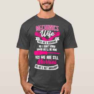 T-shirt Mécanicien épouse mariée couple cadeau