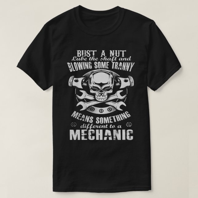 T-shirt Mécanique - Bust A Nut Lube L'Arbre Et Souffle S (Design devant)