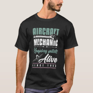 T-shirt Mécanique D'Aéronefs Fiers Avion Mécanique Don Pou