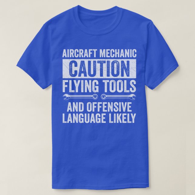 T-shirt Mécanique de l'aéronef amusant Avions de fixation  (Design devant)