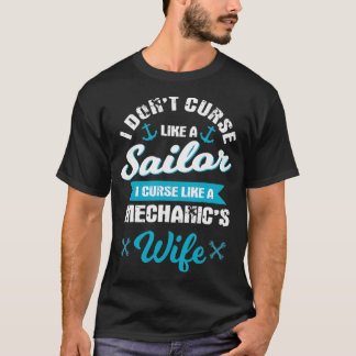 T-shirt Mécanique Drôle Je Maudit Comme Une Femme Mécaniqu