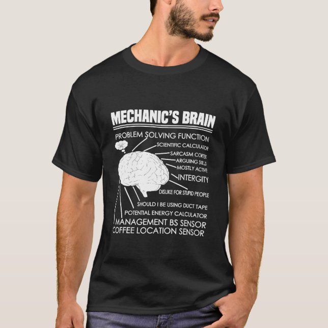 T-shirt Mécanique Mens Fonction de résolution des problème (Devant)