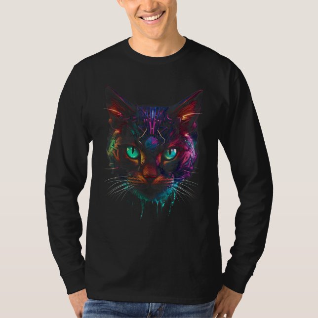 T-shirt Mechanical Majestic Cat (Devant)