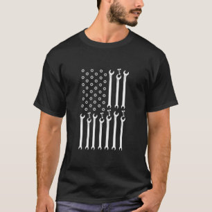 T-shirt MECHANIQUE NOUS DRAPEAU FLAG Car Guy Fier Mécanic