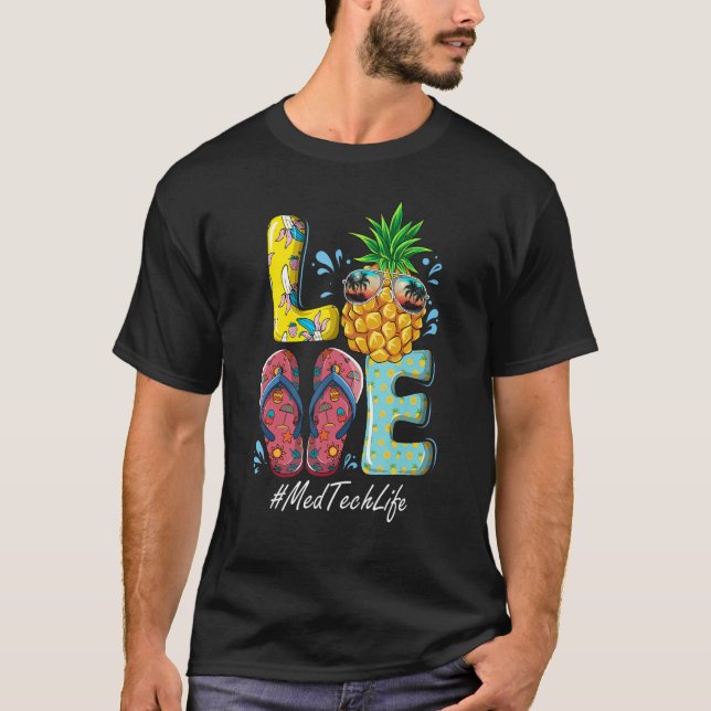 T-shirt Med Tech Hello Summer Happy Last Day School (Devant)