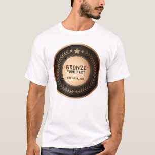 T-shirt MÉDAILLE Bronze Champion DIY IMPRESSION PERSONNALI