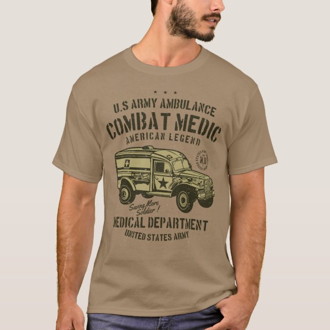T-shirt Médaille de combat de la légende américaine (Devant)