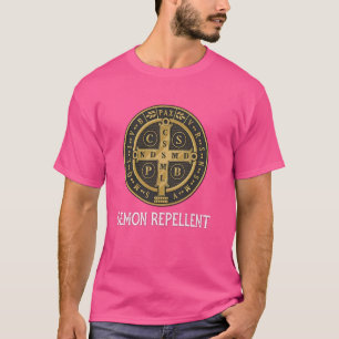 T-shirt Médaille Saint-Benoît Traditionnel Latin catholiqu