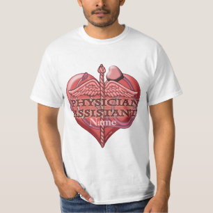 T-shirt Médecin Assistant Heart Caduceus