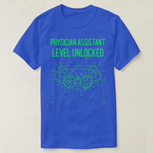 T-shirt Médecin Assistant Niveau Déverrouillé Cadeau 1 (Design devant)