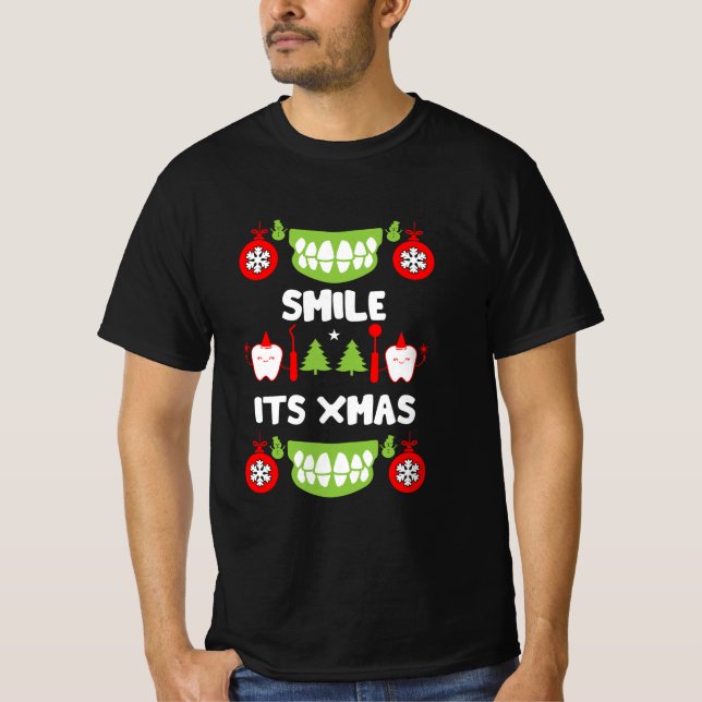 T-shirt Médecin dentaire Xmas (Devant)