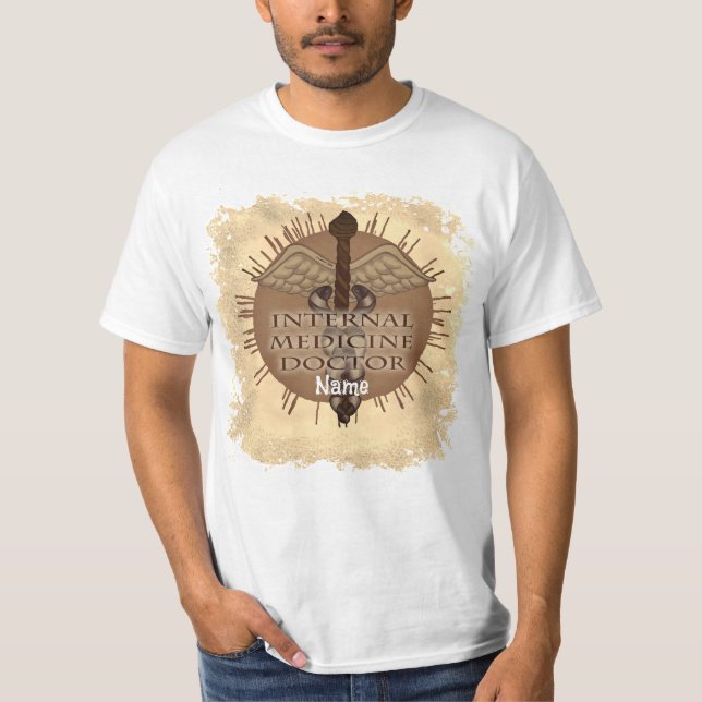 T-shirt médecin en médecine interne Caduceus  (Devant)