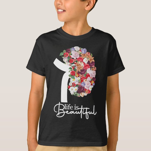T-shirt Médecine du rein Sensibilisation Dialyse Transplan (Devant)