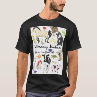 T-shirt Médecine Vétérinaire Aimez-Les Tous