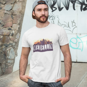 T-shirt Medellin Colombia Skyline City Souvenir