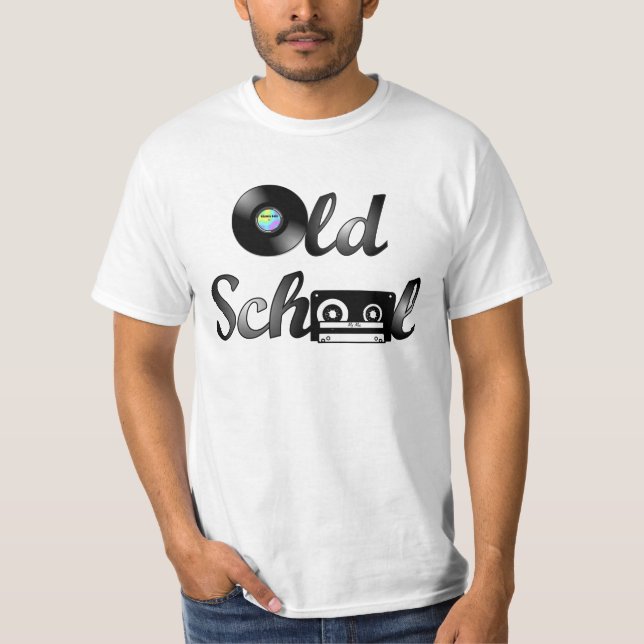 T-shirt Médias de musique de vieille école (Devant)