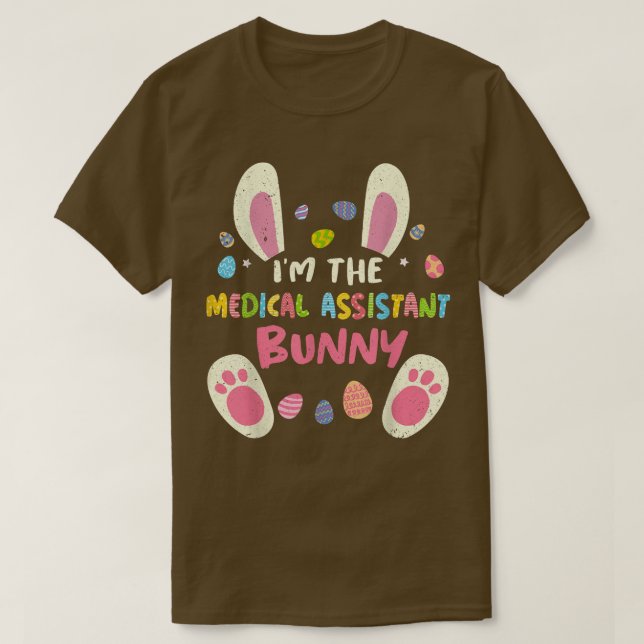 T-shirt Medical Assistant Easter Family Party Bunny Face C (Design devant)