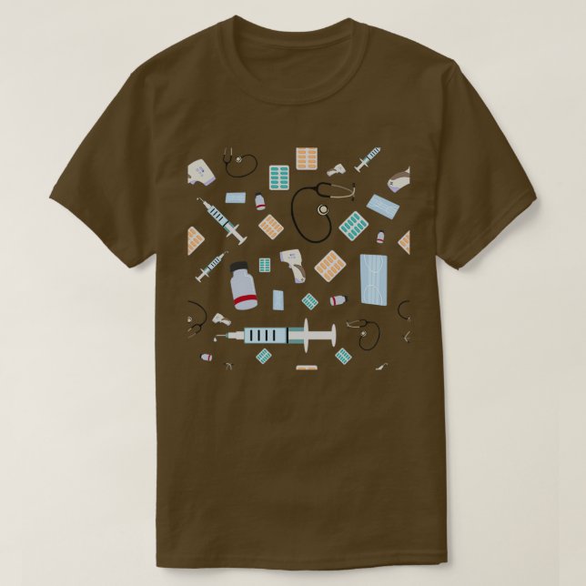 T-shirt Medical seamless pattern Best medical graduation g (Design devant)