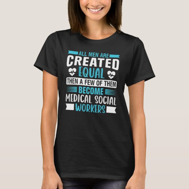 T-shirt Medical Social Worker Occupation Job Hospital 6 (Devant)
