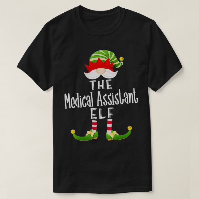 T-shirt Médicale Assistant Elf Group Christmas Funny Pajam (Design devant)