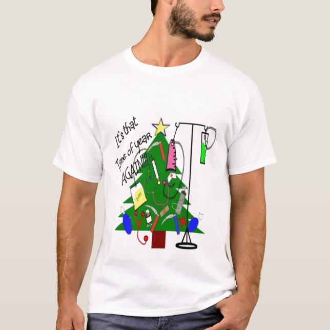T-shirt Médicale d'arbre de Noël (Devant)