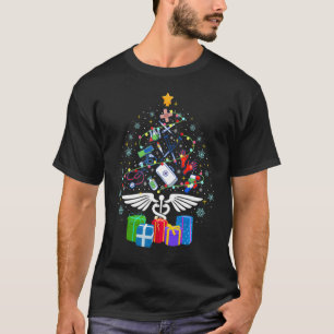 T-shirt Médicale sapin de Noël infirmière docteur Noël Paj