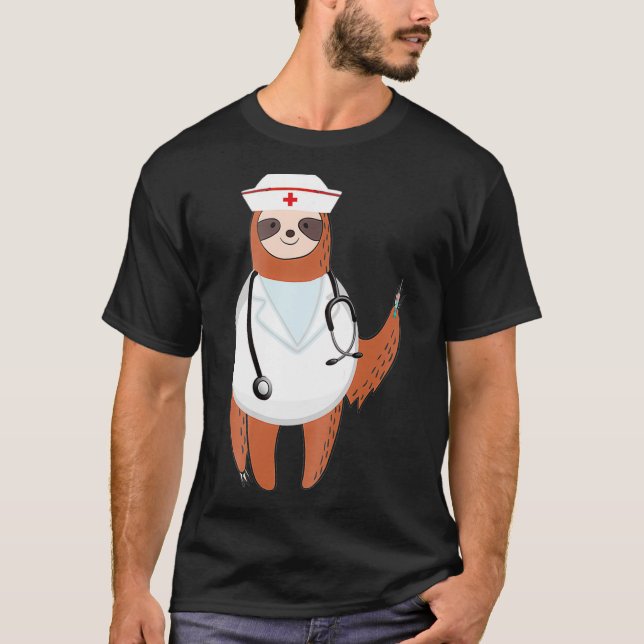 T-shirt Médicale Scrub Top Infirmières Casquette portant S (Devant)