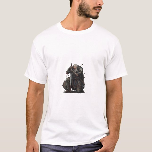 T-shirt Medieval Knight Armor Illustration  (Devant)