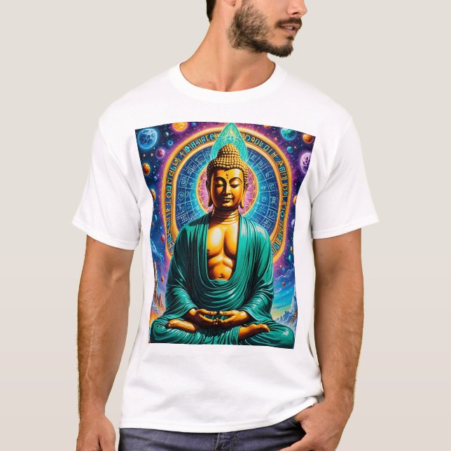 T-shirt Méditation de bouddha céleste énergie Tee (Devant)