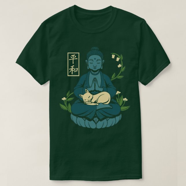 T-shirt Méditation de chats Bouddhisme Bouddha par Tobe Fo (Design devant)