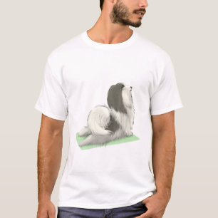 T-shirt Méditation de Pose de Yoga de Chien Havanais Exer 