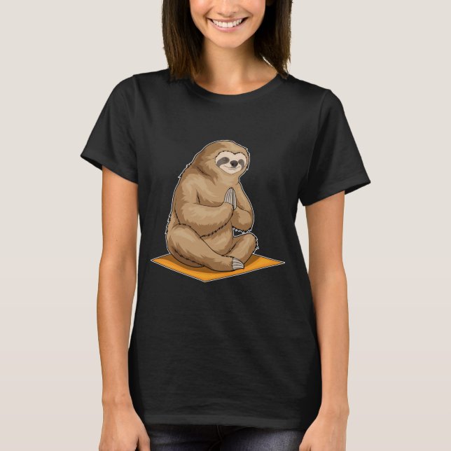 T-shirt Méditation de yoga Fitness Sloth (Devant)