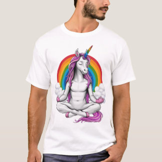T-shirt Méditation de Yoga Unicorn