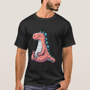 T-shirt Méditation Dinosaure Yoga Pose Relaxant Animal