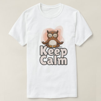 T-shirt méditation hibou yoga pose