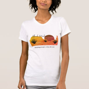 T-Shirt Méditation Lune Désertique Apaisante