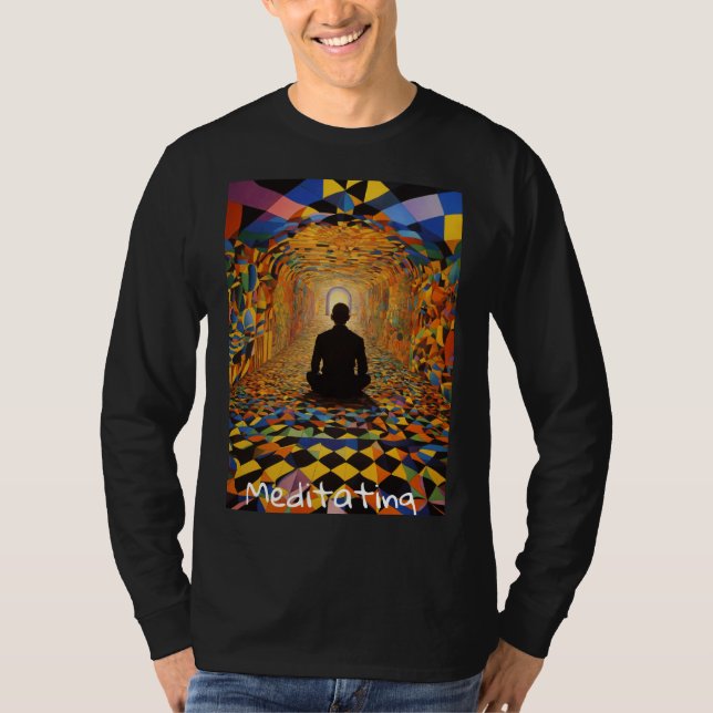 T-shirt méditation masculine Zen Vibes (Devant)