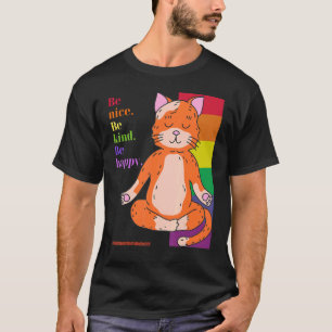 T-shirt Méditation Minutieuse Chats Arc-en-ciel Aimer Kind