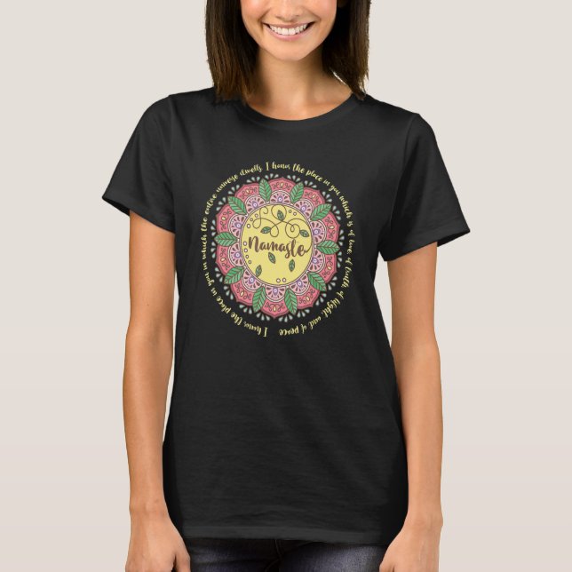 T-shirt Meditation Saying Mandala Yoga Greeting We Are On  (Devant)