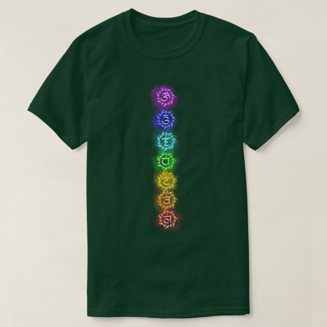 T-shirt Méditation Yoga Chakras Kundalini Namaste Yogi Zen (Design devant)
