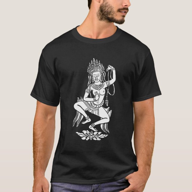 T-shirt Méditation Yoga Danse Apsara Nymphe rue bouddhiste (Devant)