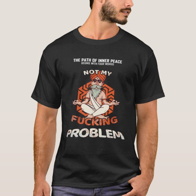 T-shirt Meditation Yoga Monk  Path of Inner Peace Namaste (Devant)